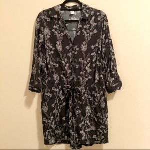 Old Navy Black floral romper NWT